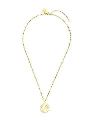 PURELEI Halskette World Map 45 cm in Gold