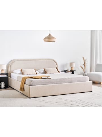 Beliani Doppelbett QUILLIEN in Beige - (W) 192 x (H) 91 x (L) 217 cm
