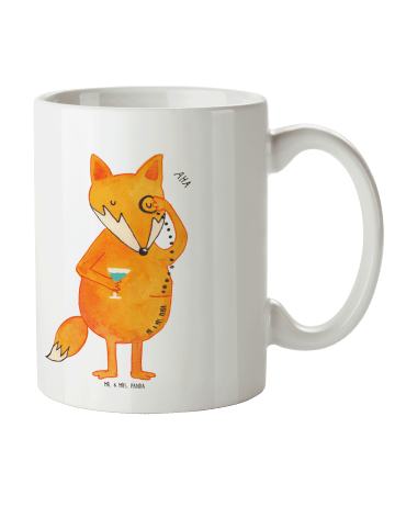 Mr. & Mrs. Panda Kaffeetasse Fuchs Lord ohne Spruch in Weiß