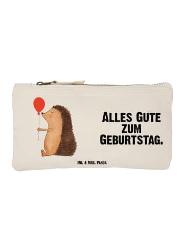 Mr. & Mrs. Panda Schminktasche Igel Luftballon mit Spruch in Weiß