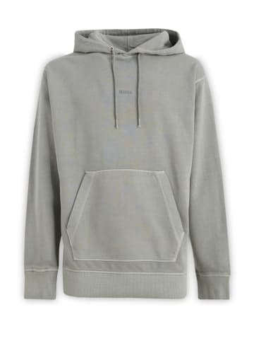 Hugo Boss Grau Baumwolle Logo Details mit Kapuze Sweatshirt