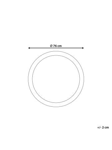 Beliani Wandspiegel LASALLE in Braun - (W) 76 x (H) 76 x (L) 2 cm