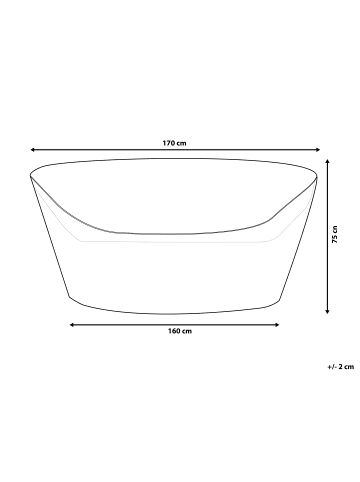 Beliani Regenschutzhülle CHUVA in Grau - (W) 170 x (H) 75 x (L) 160 cm