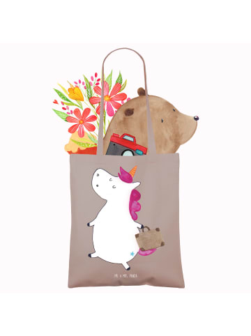 Mr. & Mrs. Panda Tragetasche Einhorn Koffer ohne Spruch in Braun Pastell