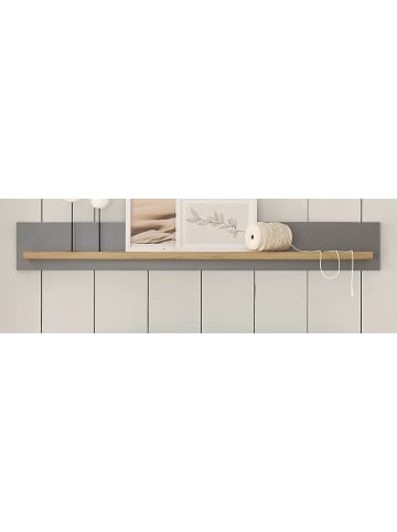 Furn.Design Wandboard grau, Artisan Eiche Landhaus, Wandregal 150 cm