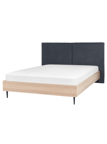 Beliani 2-tlg Doppelbett IZERNORE in Grau/Schwarz/Braun