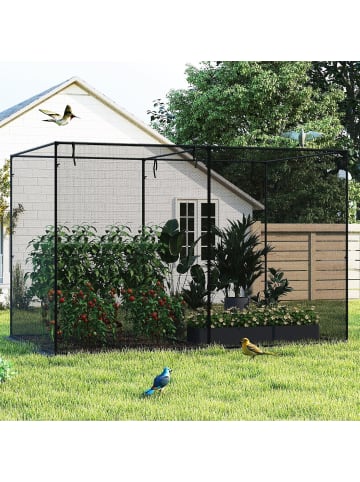 COSTWAY Pflanzenschutzzelt 310x200x200 cm in Schwarz