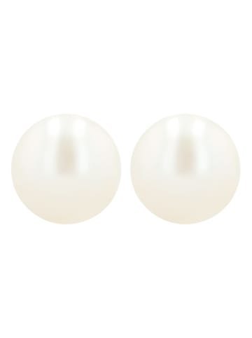 Adeliás Damen Ohrringe – Ohrstecker aus 333 Gold mit Perle in gold