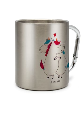 Mr. & Mrs. Panda Kaffeebecher Einhorn Mitteilung ohne Spruch in Silber