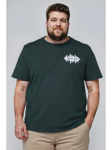 Men Plus Kurzarm T-Shirt in tannengrün