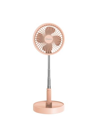 COFI 1453 Qware Tragbarer Mini Tischventilator – kompakter & leiser Ventilator in Rosa