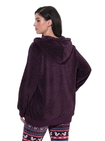 Ulla Popken Loungewear Oberteil in dunkle pflaume