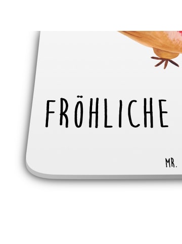 Mr. & Mrs. Panda Untersetzer für Gläser Rotkehlchen Weihnachten ... in Weiß