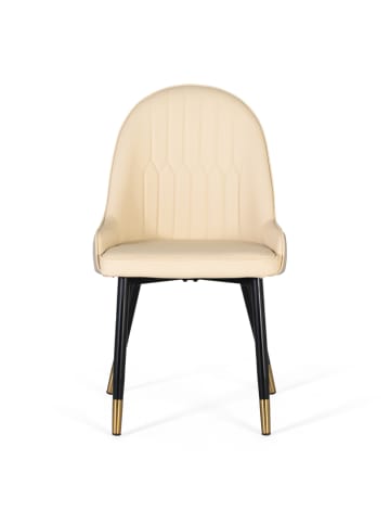 Giner y Colomer 4-er Set:  Stühlen und Stahlbeinen in Beige