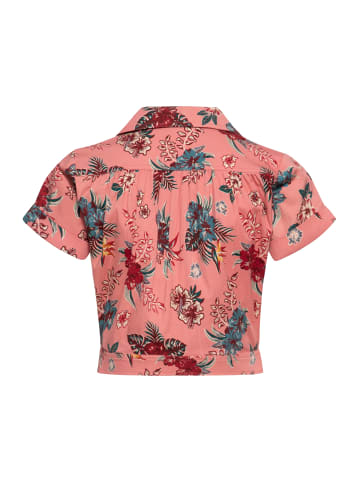 Queen Kerosin Queen Kerosin Hawaiibluse Hibiscus in rosa