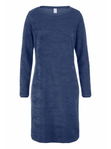 Hessnatur Frottee Nachthemd in indigo blau
