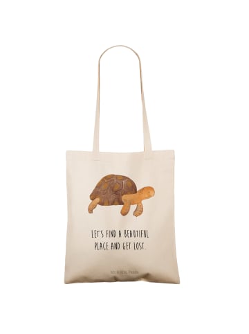 Mr. & Mrs. Panda Beutel Schildkröte MHerzieren mit Spruch in Creme