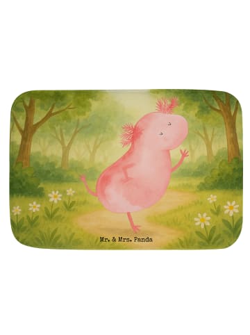 Mr. & Mrs. Panda Badezimmerteppich Axolotl Tanzen Design ohne Sp... in Weiß