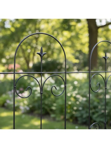 relaxdays 5 x Beeteinfassung in Schwarz - (B)44 x (H)81 cm