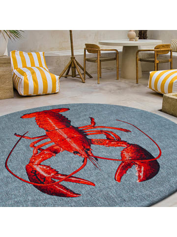 Louis de Poortere Teppich Steam Red in Grau