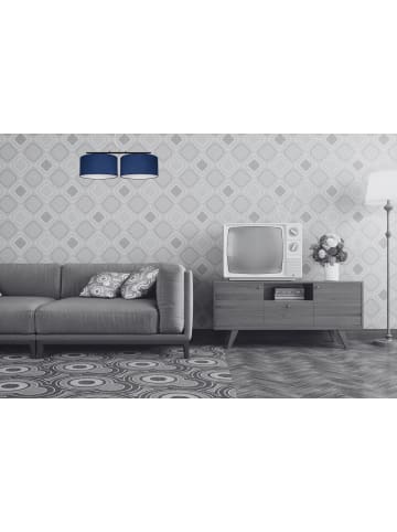 Licht-Erlebnisse Pendelleuchte (L)70 x (T)100 cm in Schwarz Blau Weiß