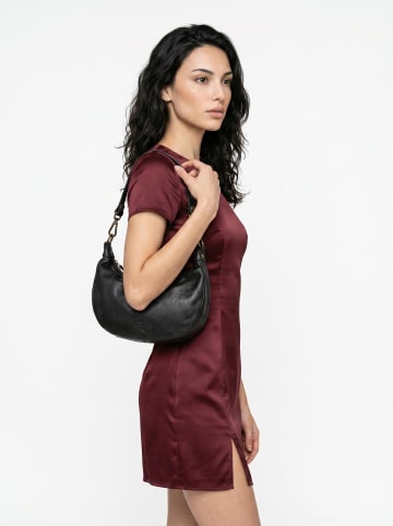 Samantha Look Umhängetasche echt Leder in schwarz