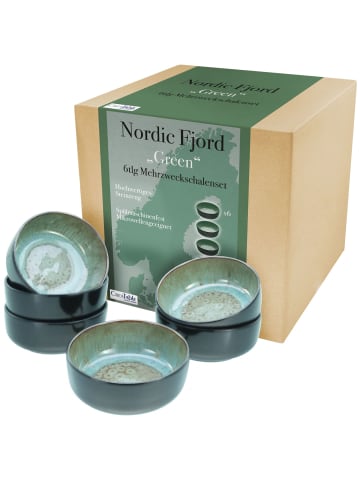 CreaTable 6 er-Set 21559 Nordic Fjord Müslischalen Set in Green