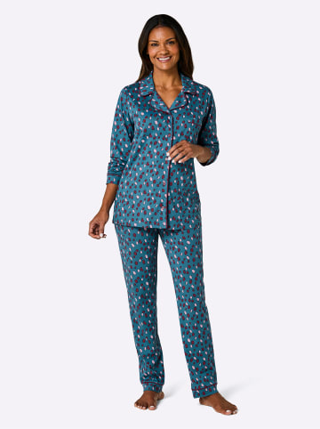 WITT WEIDEN Pyjama in topas-dunkelrot-bedruckt