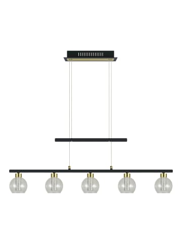 näve LED Pendelleuchte "BRASS" in schwarz - (L)90 cm x (B)10 cm x (H)150 cm - EEK G