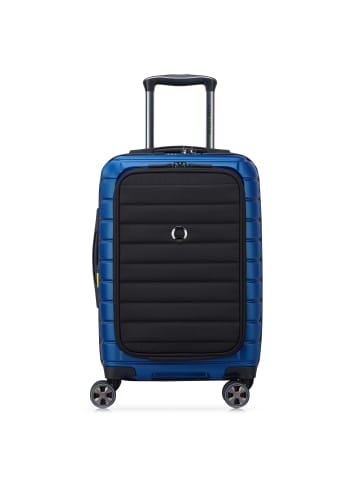 Delsey Shadow 5.0 4-Rollen Kabinentrolley 55 cm Laptopfach mit Dehnfalte in blau