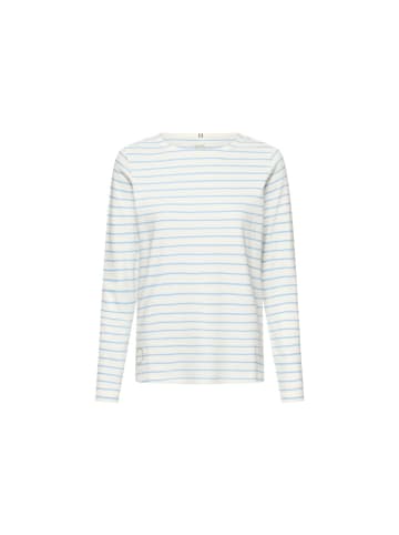 Camel Active Langarmshirt in soft blue- milk whit
