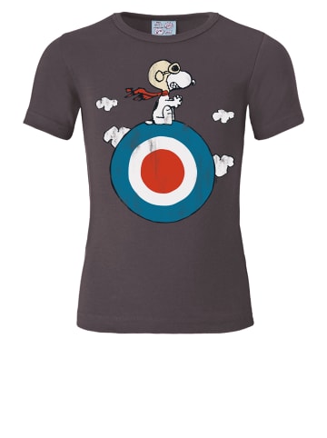 Logoshirt T-Shirt Snoopy - Target in blau-grau