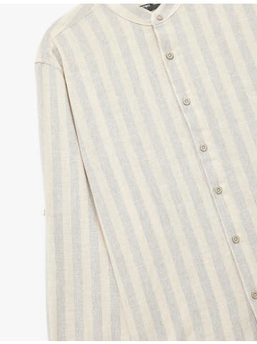 KOTON SHIRTS LS in Grau Gestreift
