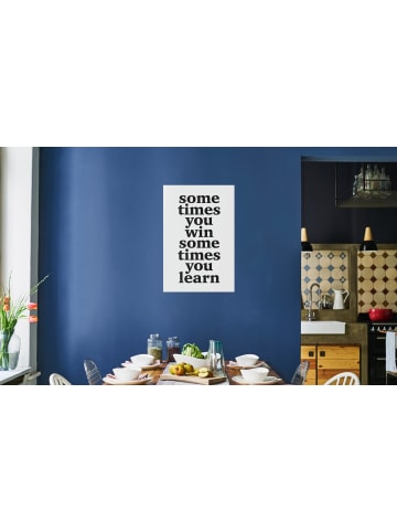 Juniqe Poster "Sometimes you win" in Schwarz & Weiß