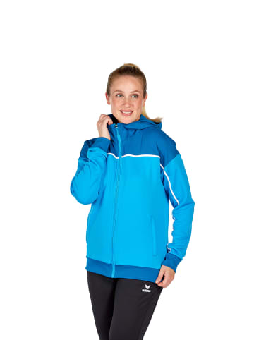 erima Change By Erima Trainingsjacke mit Kapuze in curacao/mykonos/weiß