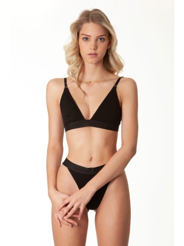 Yenita® Bustier Triangel BH aus Viskose in Schwarz