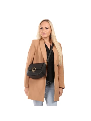 Toscanto Leder Umhängetasche Toscanto Tasche schwarz ca. 23cm