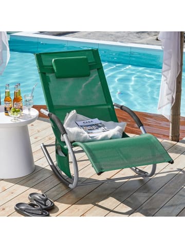 SoBuy Swingliege in Dunkelgrün - (B)63 x (H)83 x (T)150cm