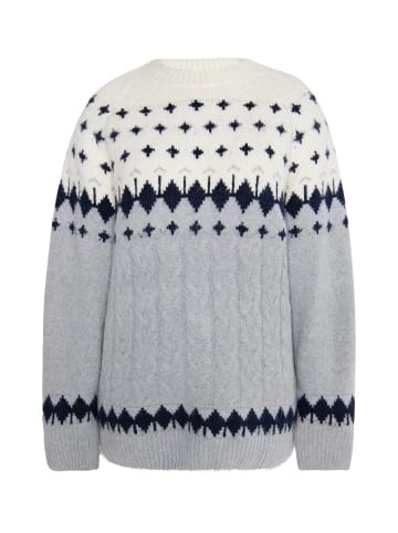 usha BLUE LABEL Strickpullover in Grau Mehrfarbig