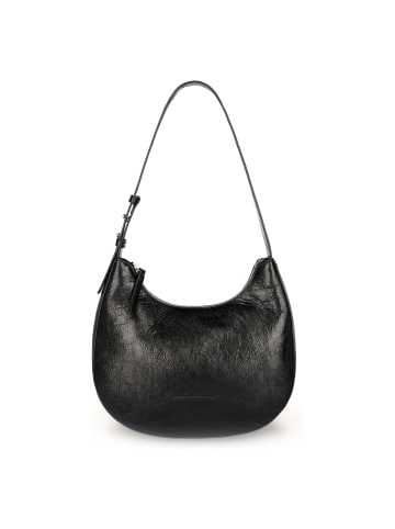 Les Visionnaires Harper Schultertasche Leder 28 cm black metallic