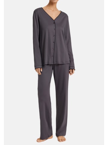 Hanro Pyjama Una in Black pearl