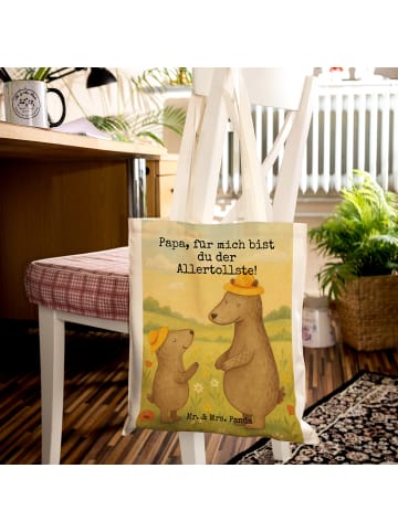 Mr. & Mrs. Panda Tasche Bären mit Hut Design mit Spruch in Weiß