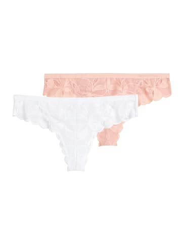 Marc O´Polo Bodywear String Tender Lace in Weiß / rosa