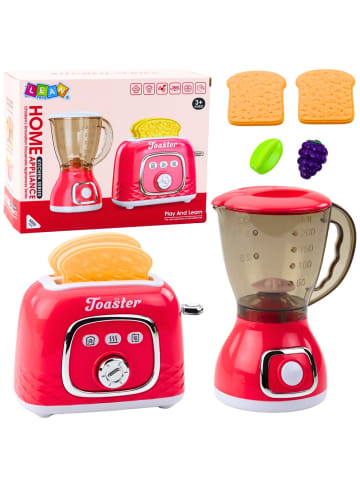 LEAN TOYS Küchengeräte Set Toaster Mixer Lichter Sounds Rosa
