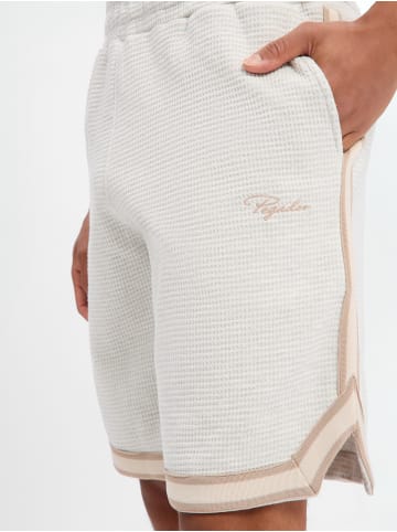 PEGADOR Sweat-Bermudas Signar Waffle in hellgrau