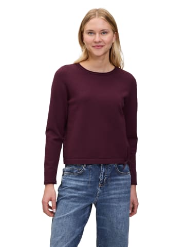 CARTOON Strickpullover mit Rundhalsausschnitt in Dark Aubergine