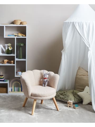 Beliani Kindersessel HALBY in Beige/Braun - (W) 60 x (H) 54 x (L) 54 cm