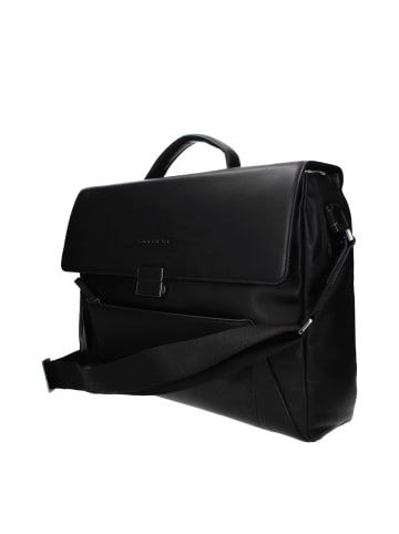 Piquadro Schwarz Leder Business und Laptop Tasche