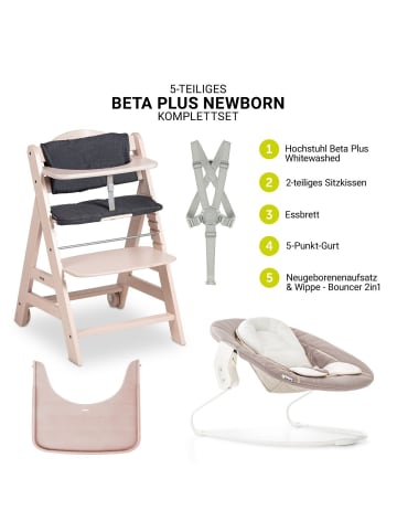 Hauck Beta Plus Whitewashed 5-tlg. Newborn Set in beige,gray