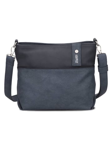 Zwei Jana Umhängetasche 27 cm in nubuk ink